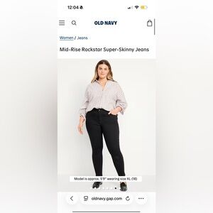 Old Navy Women’s Skinny Jeans Black Denim